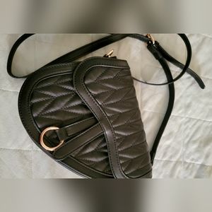 Black Crossbody Saddle Bag
